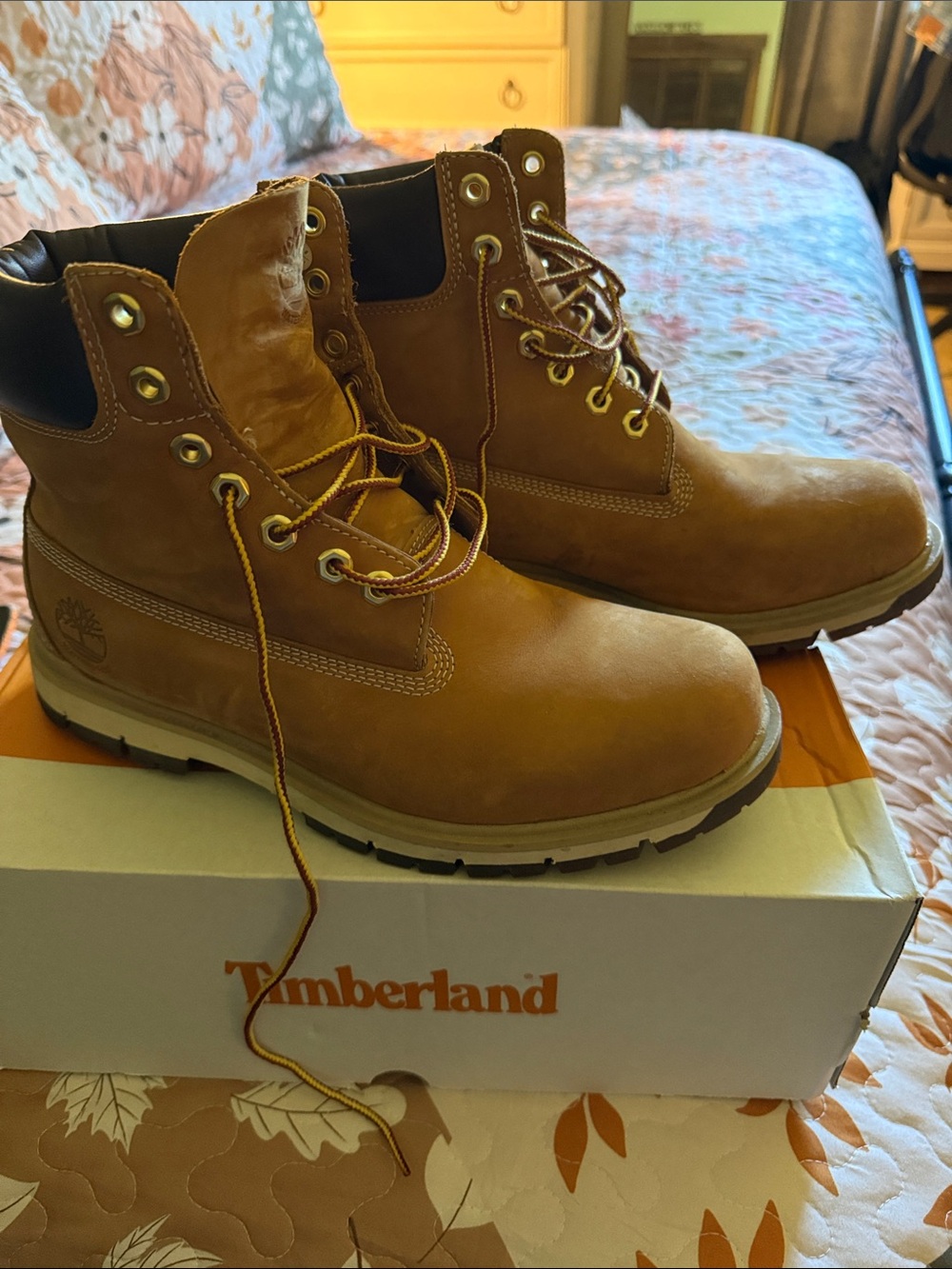 Timberland Wheat Nubuck 6-Inch Lace-Up Work Boots